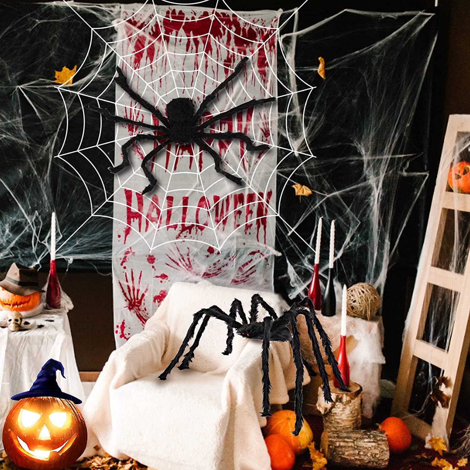 6 FOOT TALL SPIDER!! Halloween Decoration. 