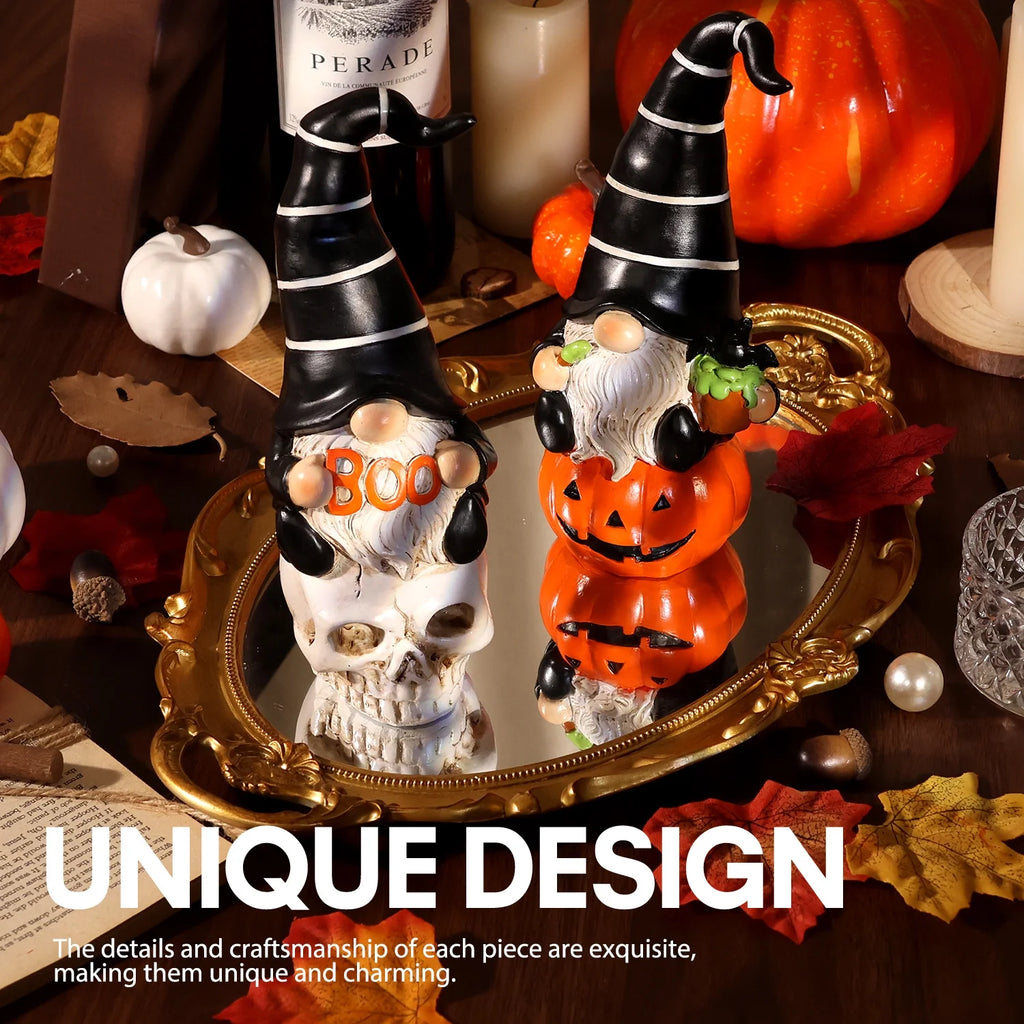 Adorable 2-Pack Halloween Gnomes - Perfect Indoor Decorations & Unique Halloween Gifts!