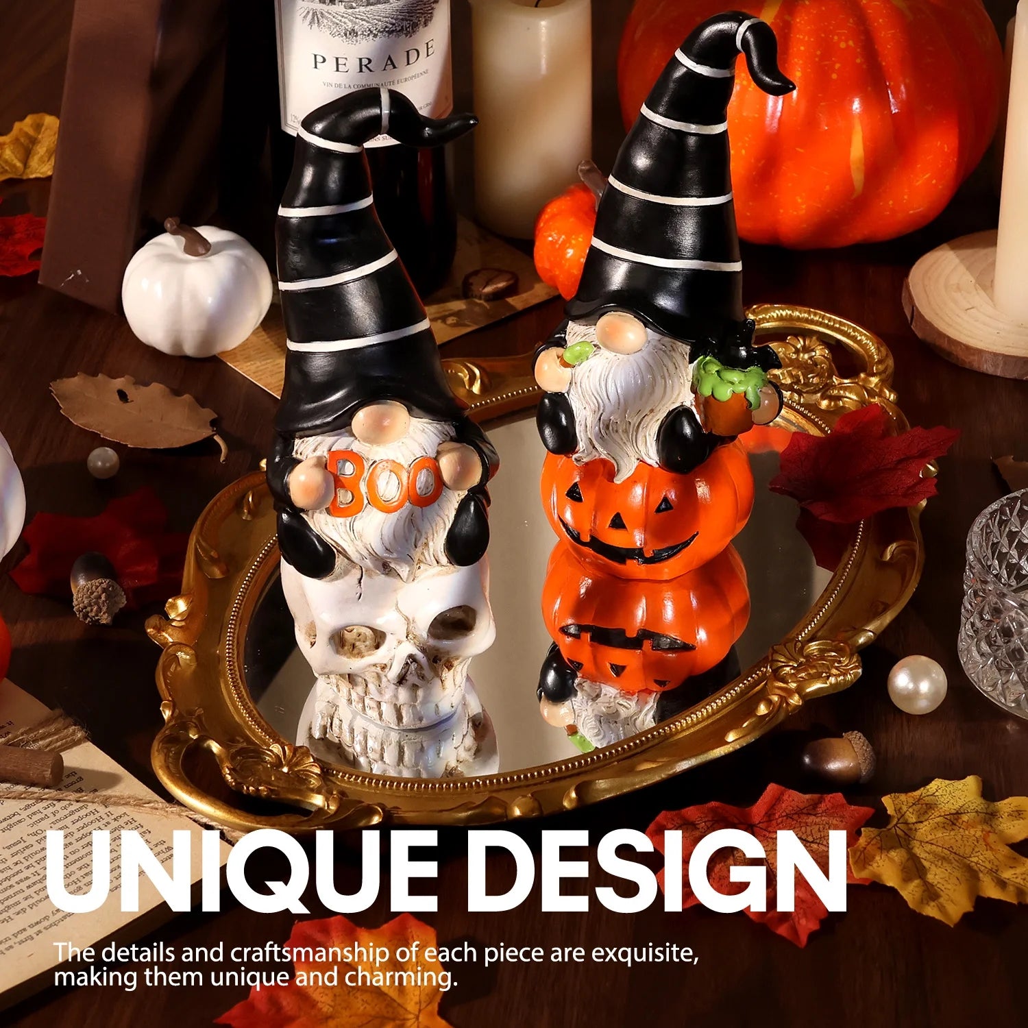 Adorable 2-Pack Halloween Gnomes - Perfect Indoor Decorations & Unique Halloween Gifts!