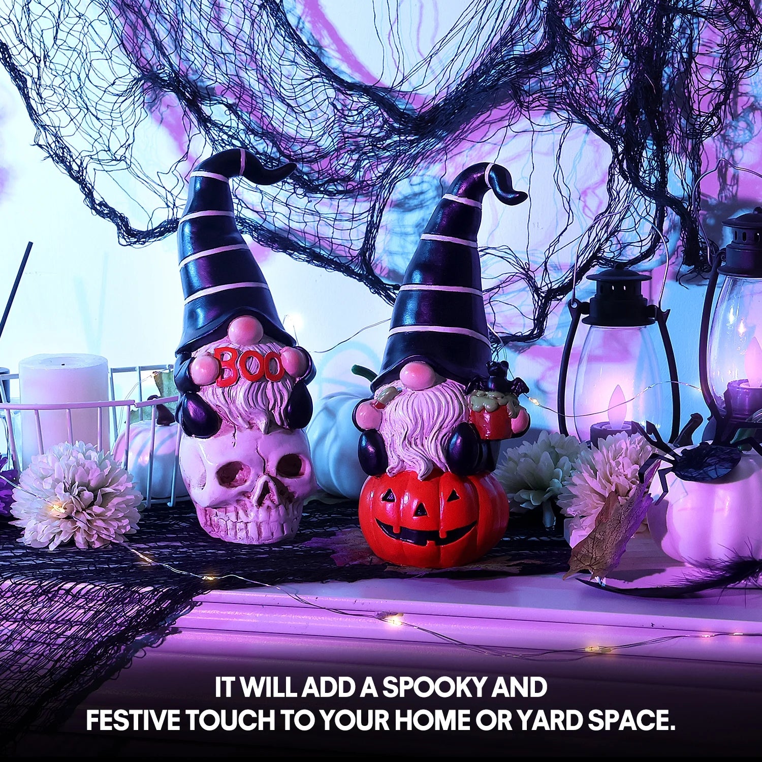 Adorable 2-Pack Halloween Gnomes - Perfect Indoor Decorations & Unique Halloween Gifts!