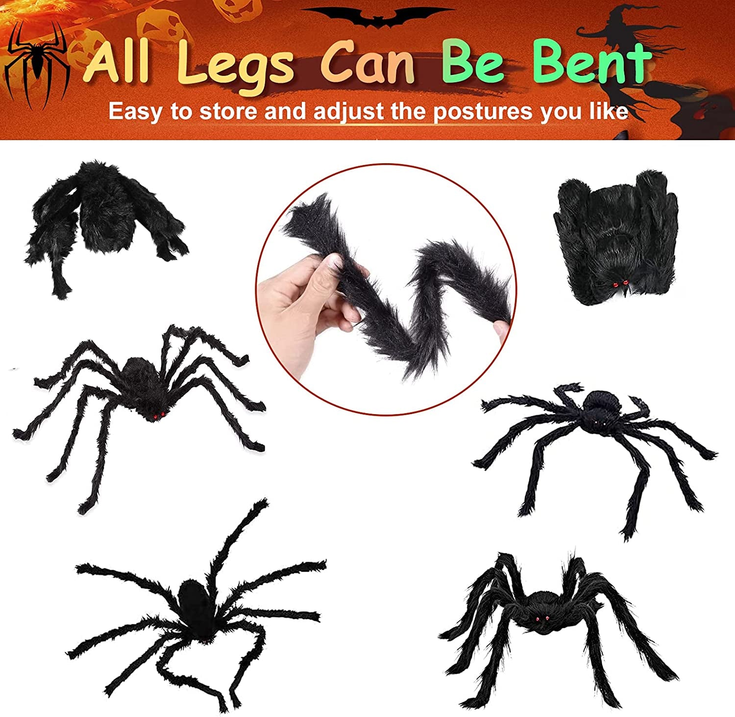 6 FOOT TALL SPIDER!! Halloween Decoration. 